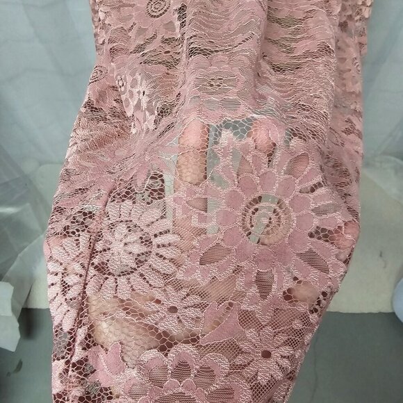 Pink Floral Lace Midi/Maxi Skirt Bohemian Coquette Fairy 2XL - Picture 6 of 10